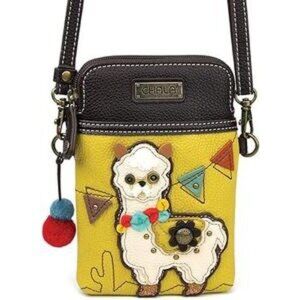 Chala Crossbody Faux Leather Crossbody Cell Phone Purse With Alpaca Design